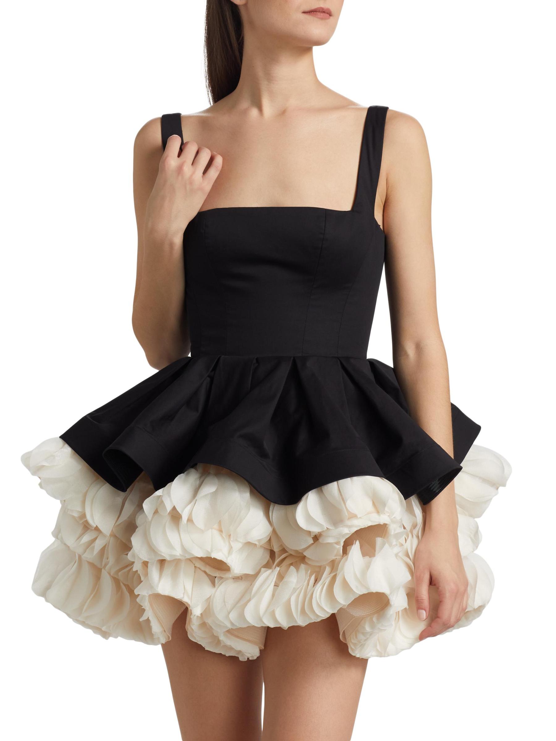 Shop Bronx and Banco - Catalina Ruffled Satin Minidress
