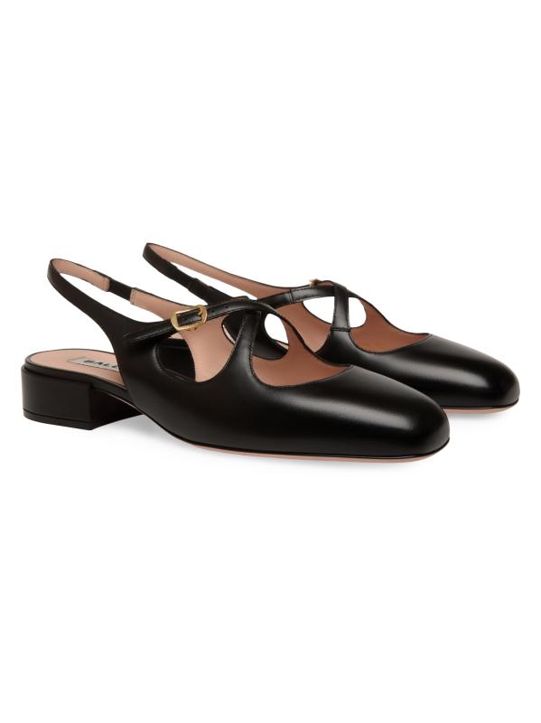 パンプス Bally Blariska Slingbacks In Smooth Leather Shop Bally - Blariska 30MM Leather Slingback Pumps | Saks