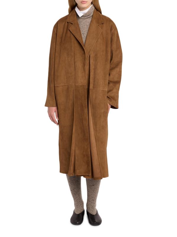 #2: معطف Serenis الثقيل من الجلد المدبوغ - اللون الخمري