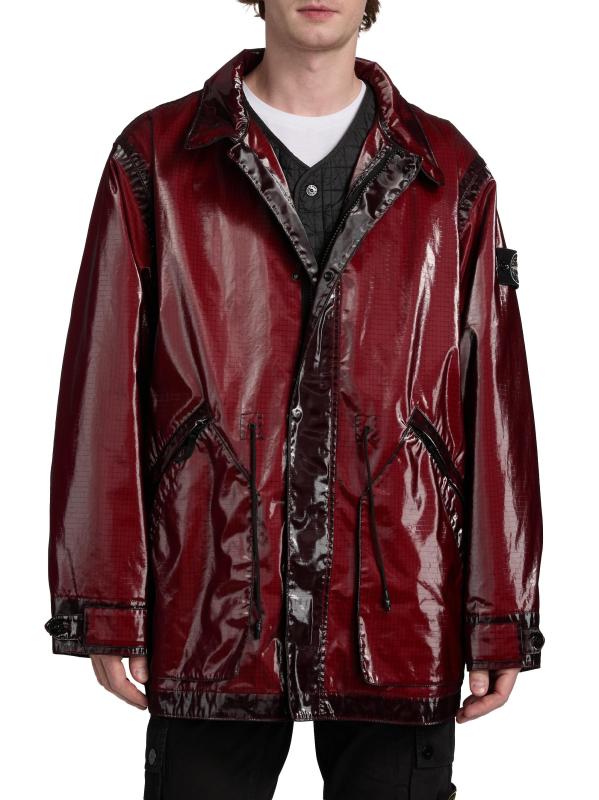 #5: معطف باركا قصير - عنابي اللون