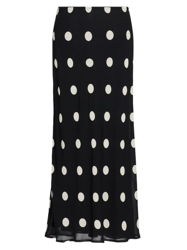 تنورة ليلى بولكا دوت متوسطة الطول