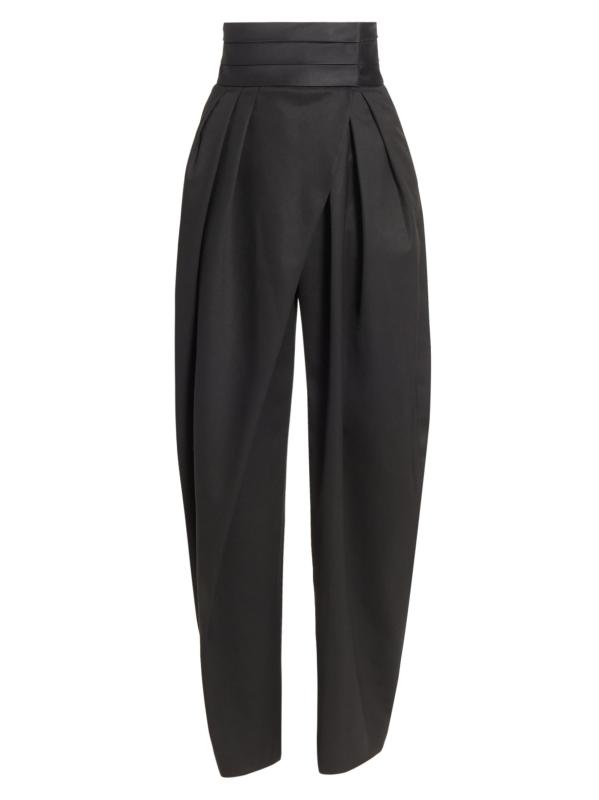 بنطال Tux من الصوف ذو الساق البرميلية