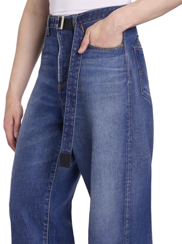 Shop Sacai - Levi's x Sacai Rolled Wide-Leg Jeans | Saks