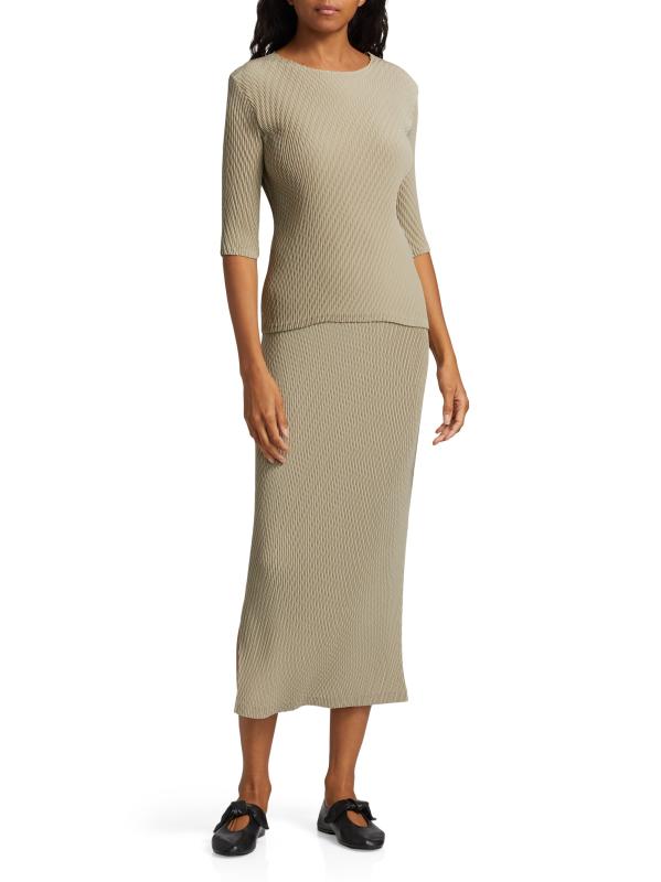 Shop Issey Miyake - Rhombus Pleats Midi-Skirt | Saks Fifth