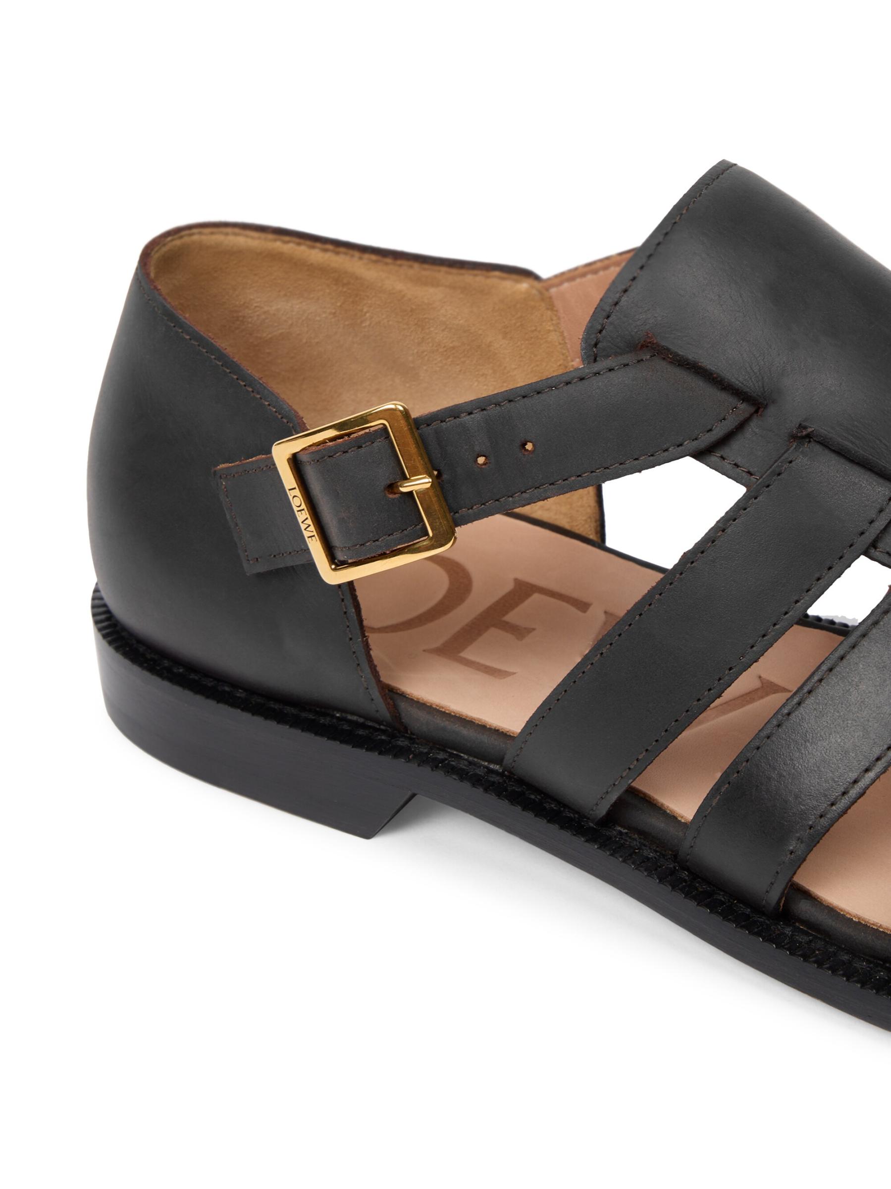 【LOEWE】ロエベ CAMPO レザー サンダル/レザーミュール Loewe - カンポ・レザー・ケージ・サンダル をオンライン購入