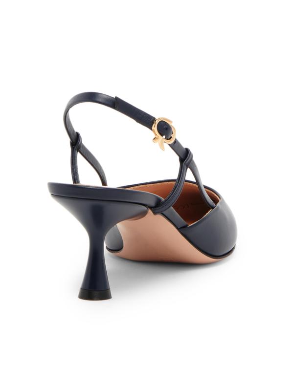 #3: مضخات سلينغ باك الجلدية مقاس 55 مم من أسينت - قماش جينز