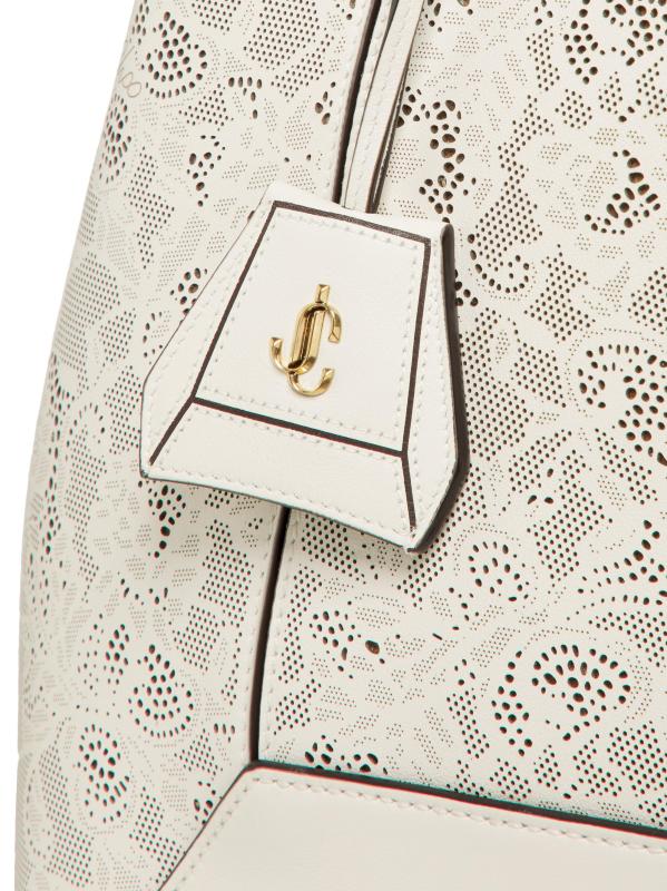 #6: حقيبة يد متوسطة الحجم من الجلد المثقب بالألماس - لاتيه جولد