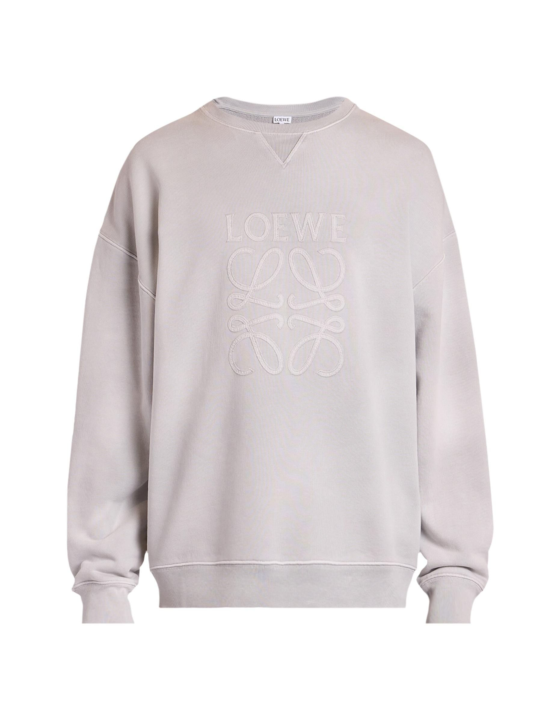 ロエベ グレー アナグラム コットン スウェットシャツ Loewe - アナグラム・コットン・ブレンド・クルーネック