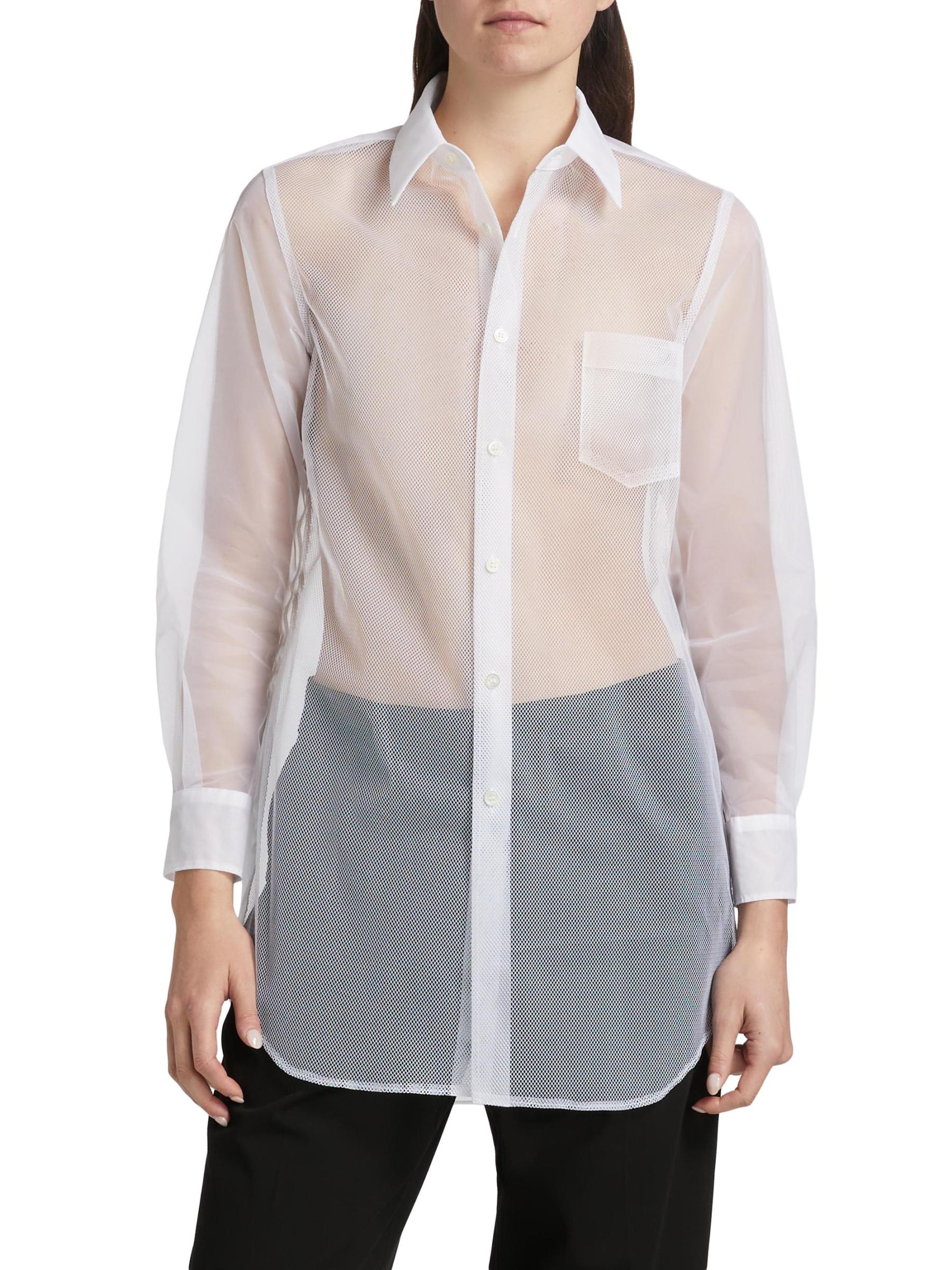 Compra Comme des Garçons - Blusa de nailon transparente | Saks Fifth Avenue  México, image size:1799x2400