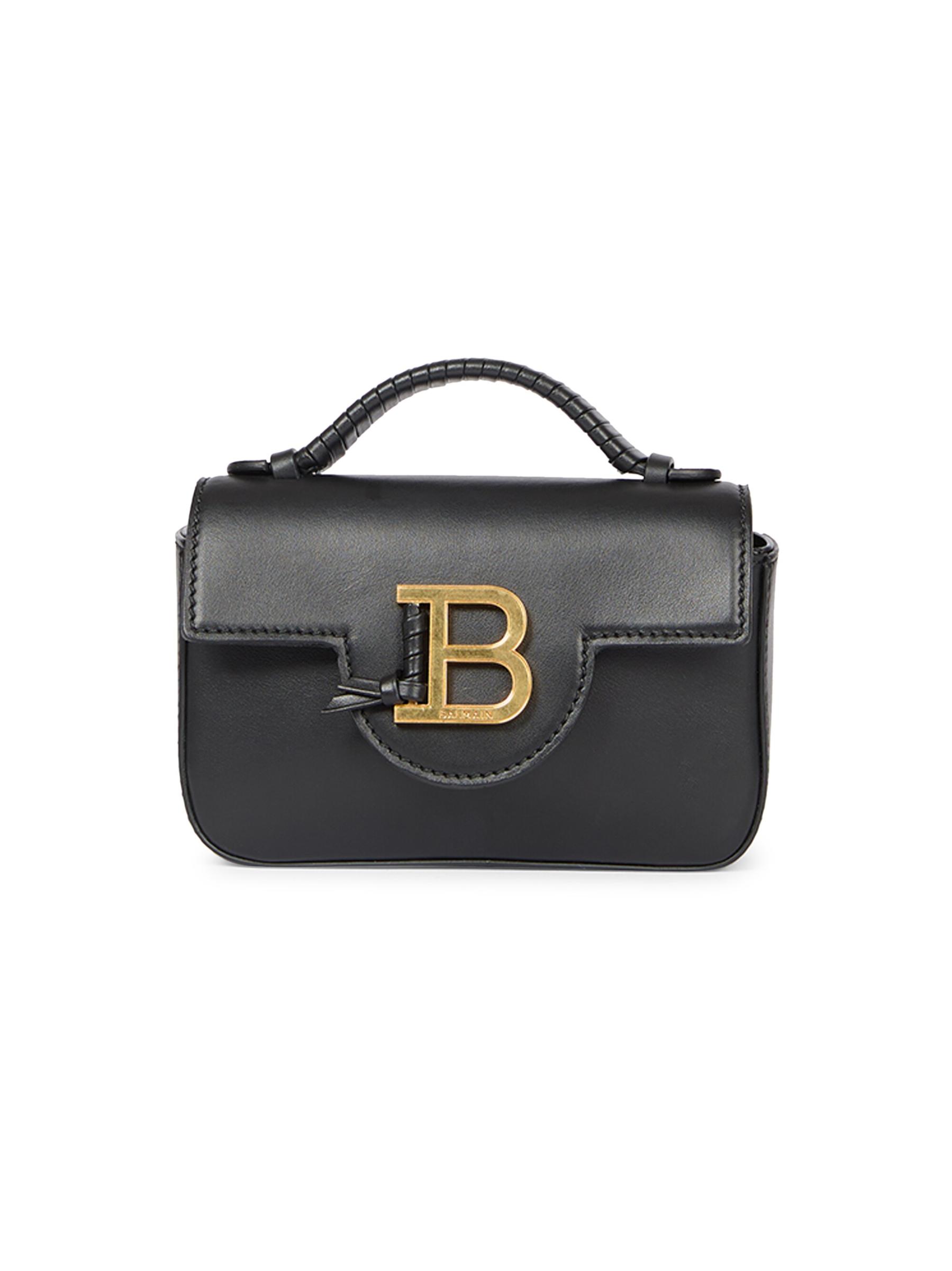 追跡便【BALMAIN】B-Buzz スモール トップハンドル バッグ Small B-Buzz Top Handle bag in grained leather - Women | BALMAIN