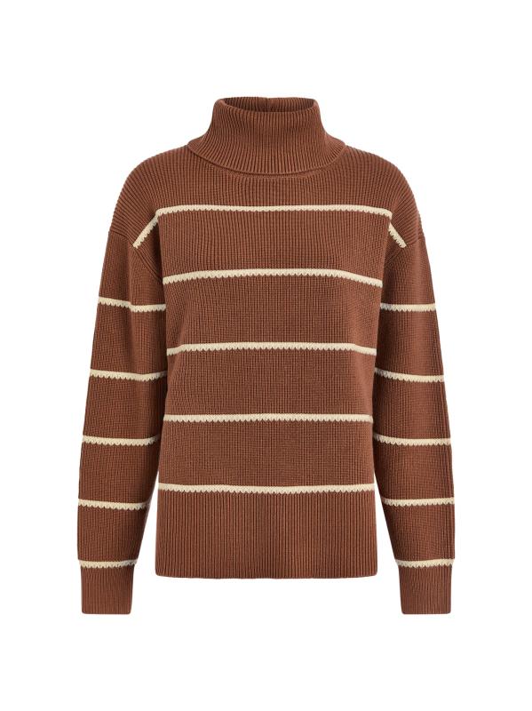 سترة هاميش ذات ياقة عالية مخططة