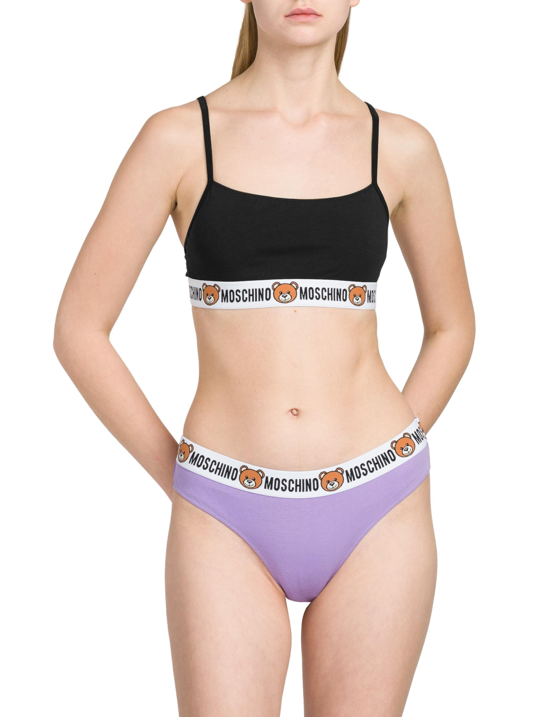 Moschino【テープ ロゴ ブラ スポーティー】 下着／ブラジャー Moschino - テープインナー スポーツブラ をオンライン購入