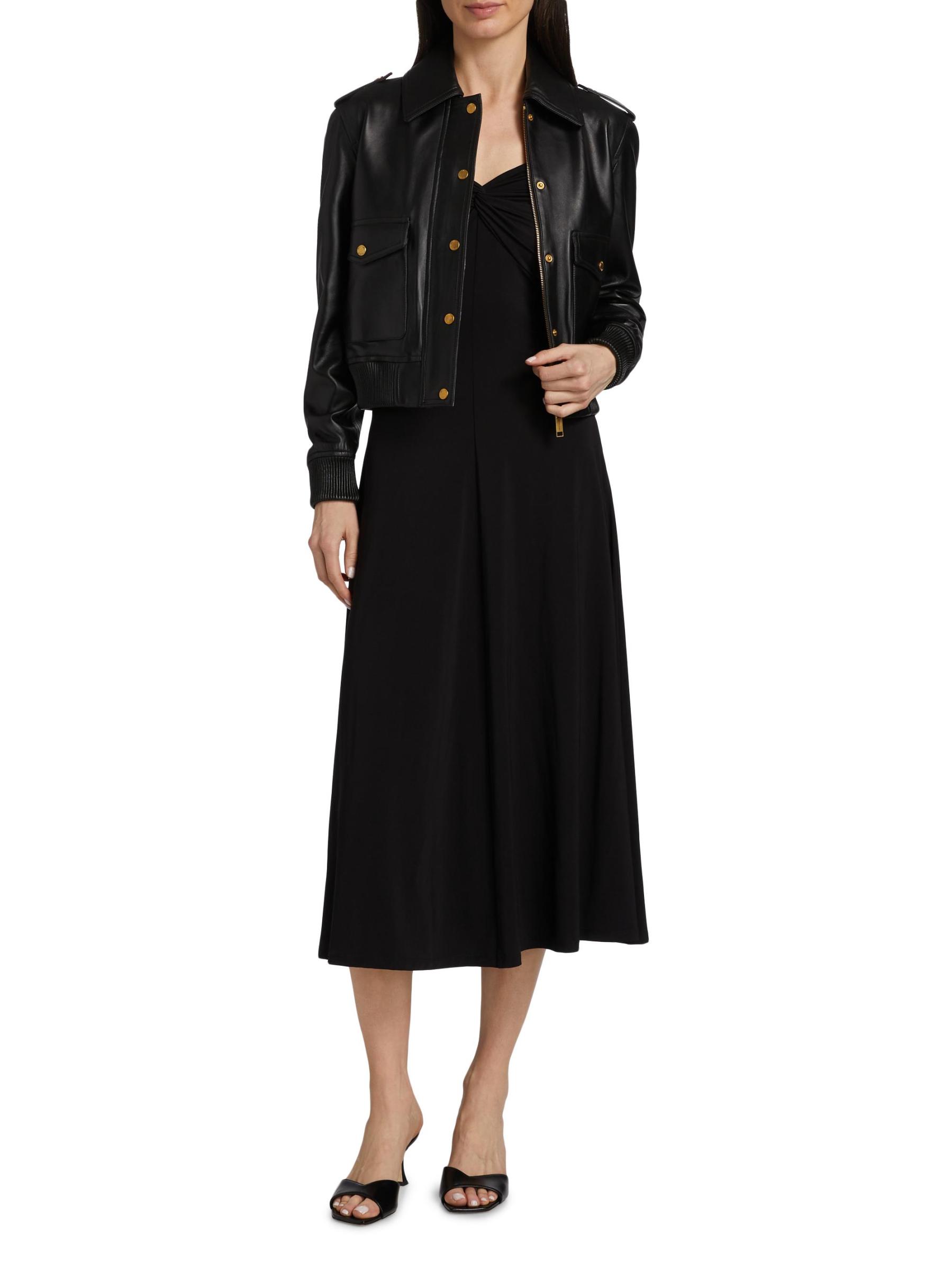 Shop MICHAEL Michael Kors - Twist Off-the-Shoulder Midi Shop MICHAEL Michael Kors - Twist Off-the-Shoulder Midi