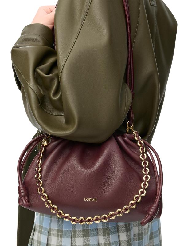 #3: حقيبة كتف فلامنكو متوسطة - كستناء داكن