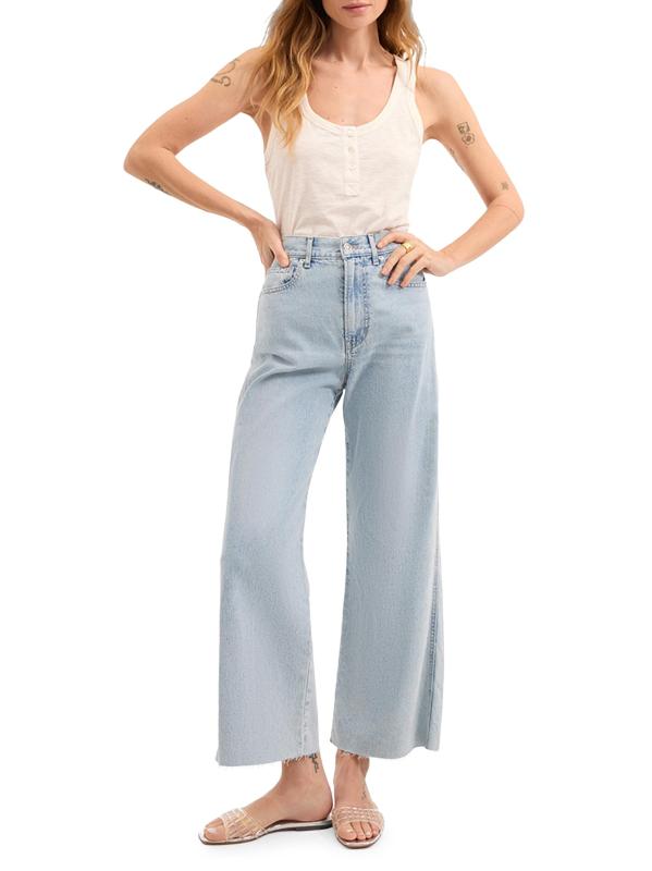 #6: بنطال جينز قصير بأكمام واسعة من تايلور - حجر شاحب