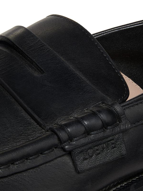 #5: حذاء بيني من الجلد بقفل خلفي من كامبو - أسود