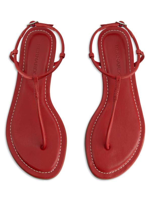 #5: صندل ثونغ بحزام على شكل حرف T من هيركو - أحمر