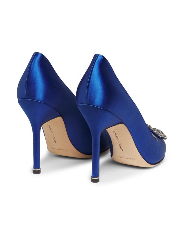 MANOLO BLAHNIK☆関税込☆Hangisi 70 クリスタル サテンパンプス MANOLO BLAHNIK Hangisi 70 サテン パンプス クリスタル付き