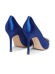 Manolo Blahnik - ハンギシ 70MM クリスタル装飾サテン