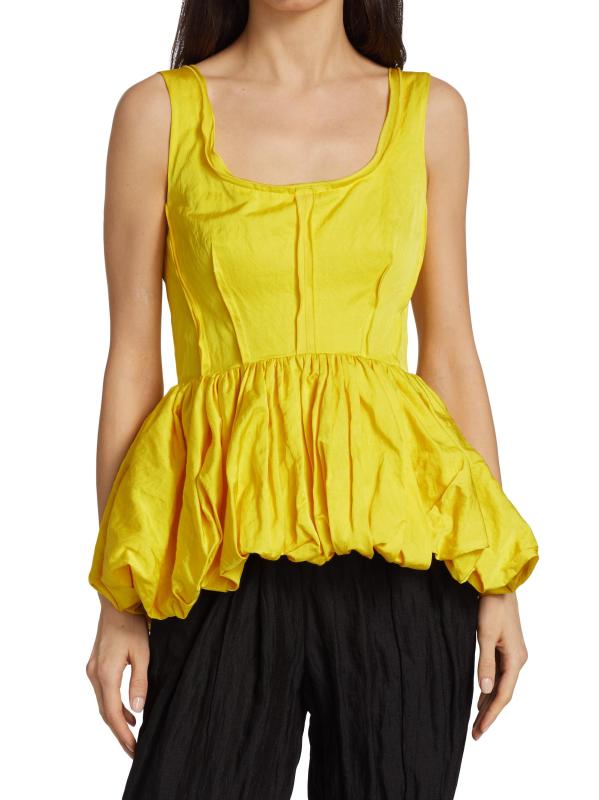 #2: بلوزة بيبلوم بلا أكمام - النرجس