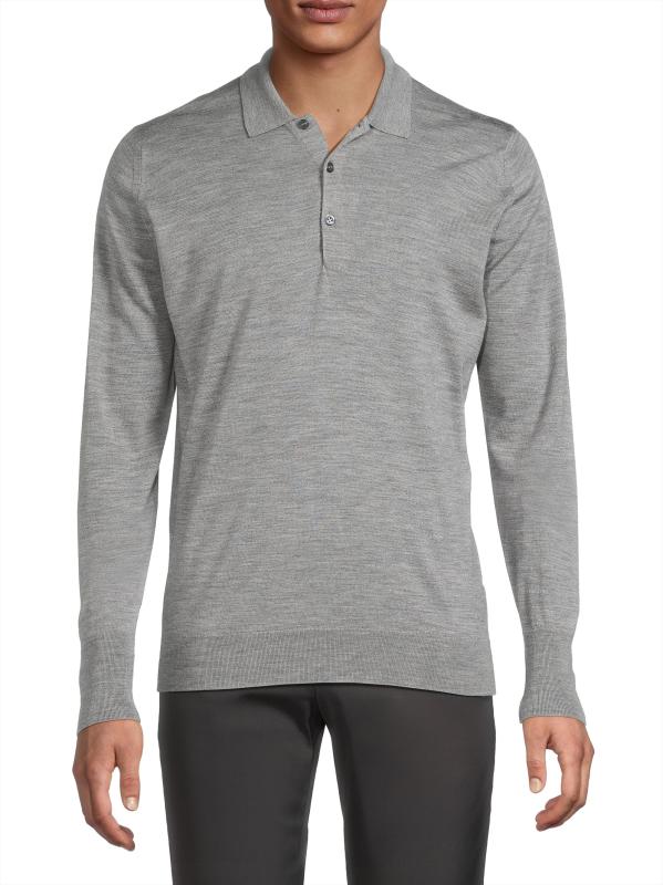 新品 John Smedley  最高級メリノウール   ポロシャツ　Sサイズ JOHN SMEDLEY ジョンスメドレー メリノウール ポロ 長袖 (CAMEL