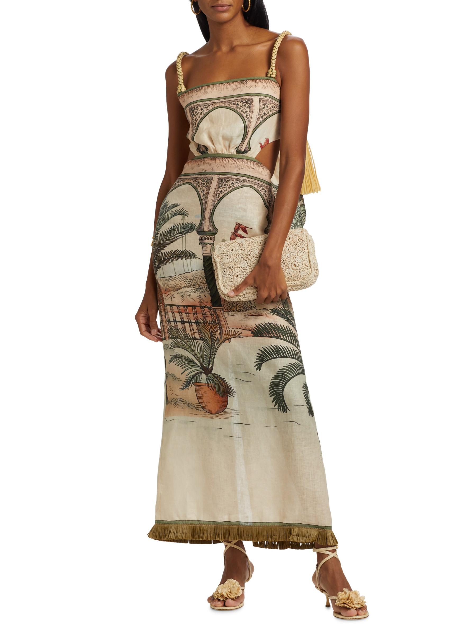 【関税送料込み】Johanna Ortiz Maxi Dress 0400022088682_ECRUGREENSAND?