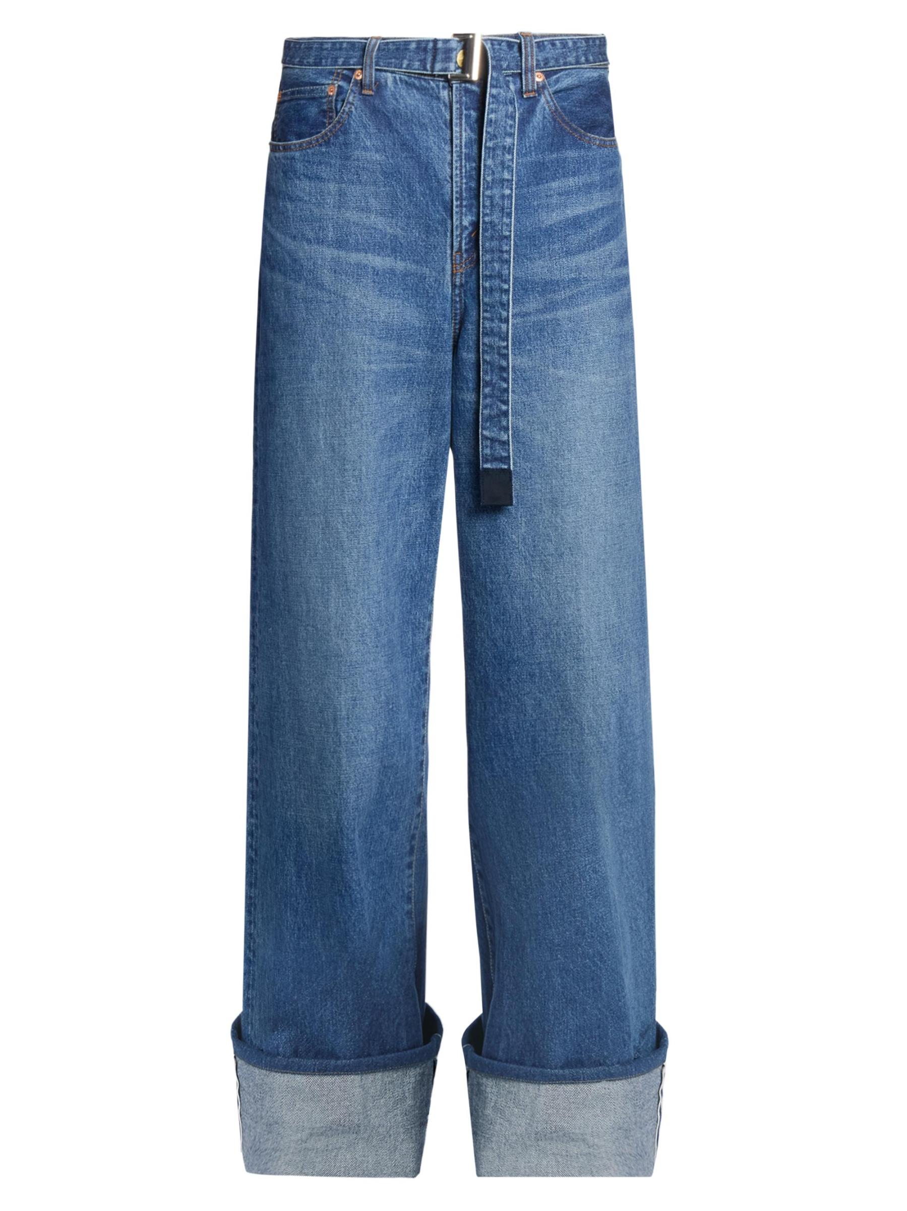 今日迄！Sacai Wide Denim Pants 美品 Size 2 Sacai wide-leg Jeans | Black | FARFETCH