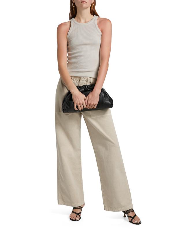 #7: تانك راين ذو رقبة عالية محبوكة - مسحوق رمادي شاحب