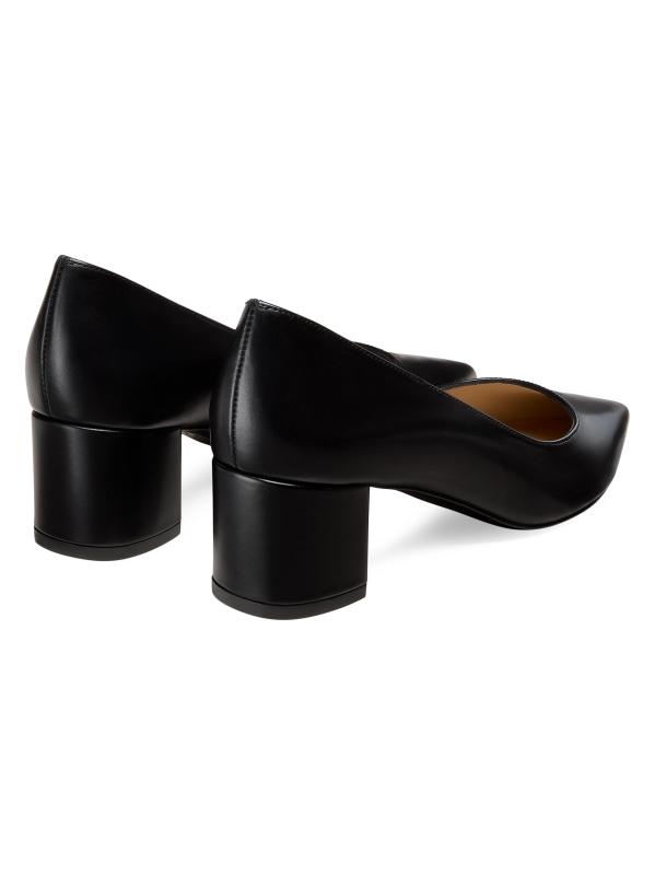 #3: مضخات عالية الكعب مصنوعة من الجلد بقوة 50 مم - أسود