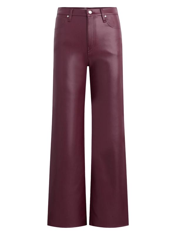 Rosie Coated High-Rise Wide-Leg Jeans