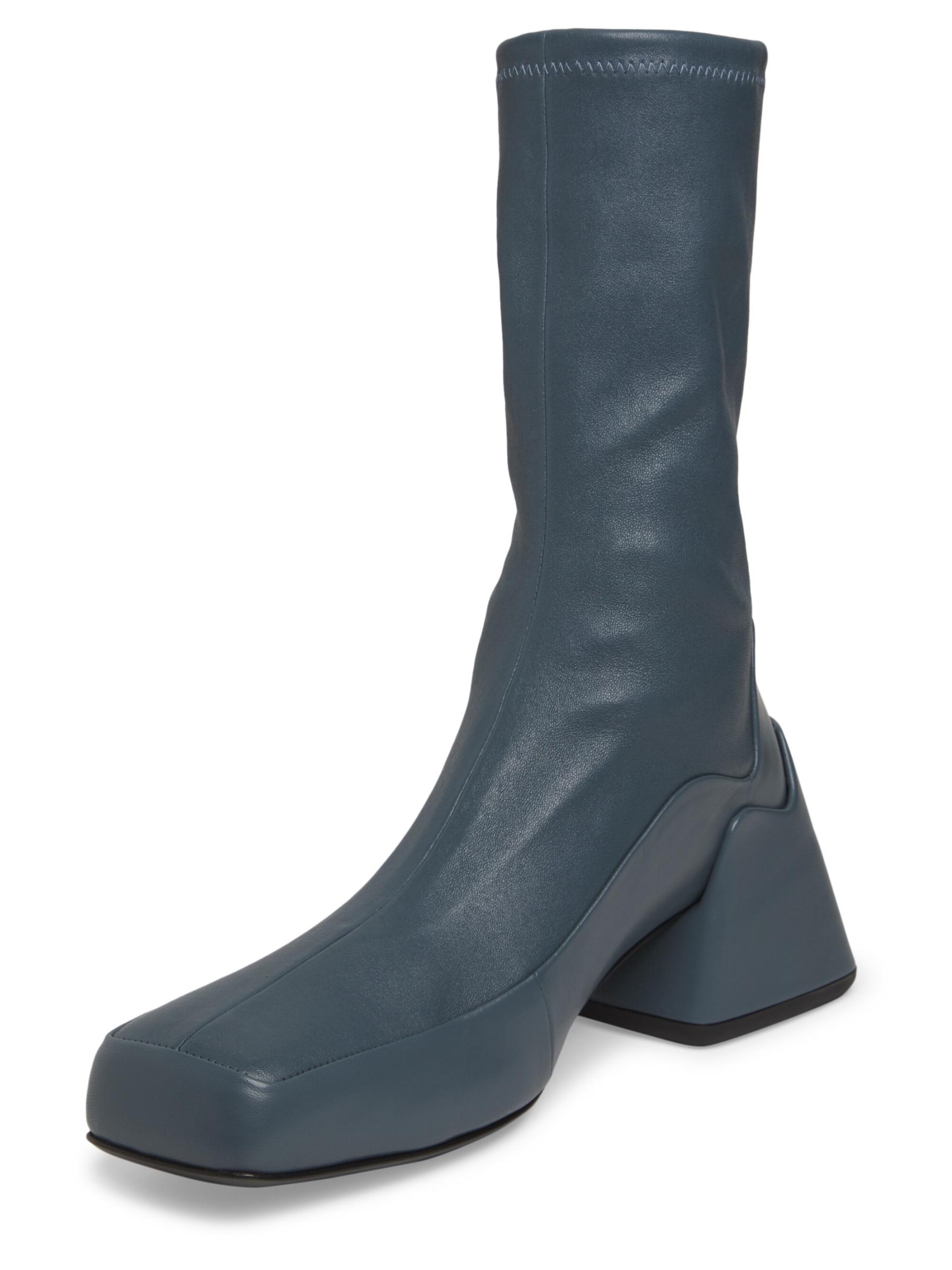 JIL SANDER レザー製ヒール付きアンクルブーツ Jil Sander レザーアンクルブーツ | ブラック | FARFETCH JP