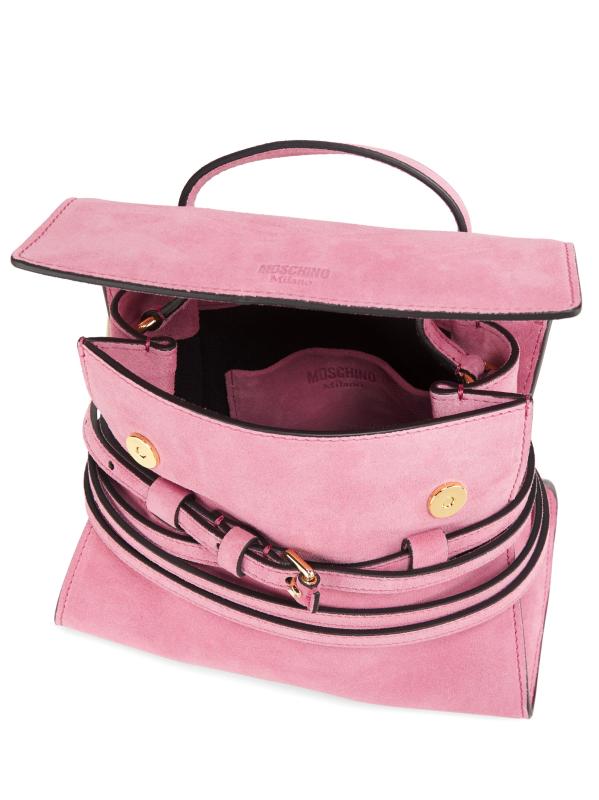 【Moschino】タイミーレザーショルダーバッグ（ストラップ付き） Moschino】タイミーレザーショルダーバッグ（ストラップ付き