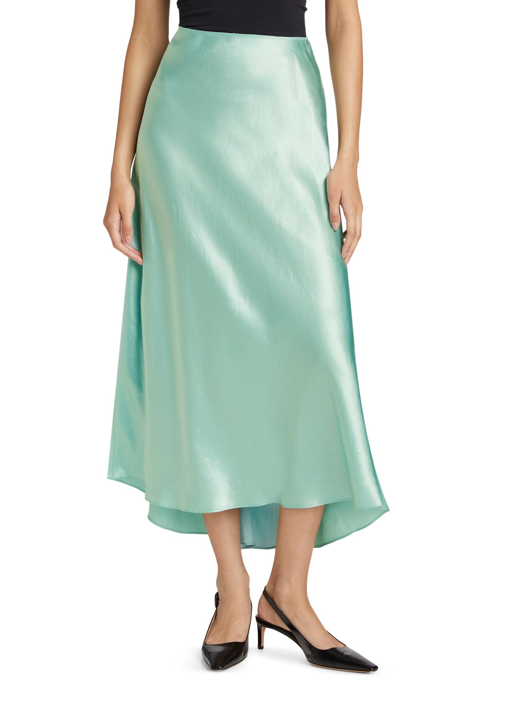 【Vince】サテンスリップミディスカート Satin Slip Skirt in Skirts | Vince