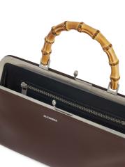 【上質なレザー】Jil Sander スクエア トップハンドルバッグ JIL SANDER ジルサンダー ハンドバッグ Goji Bamboo Square ゴジ