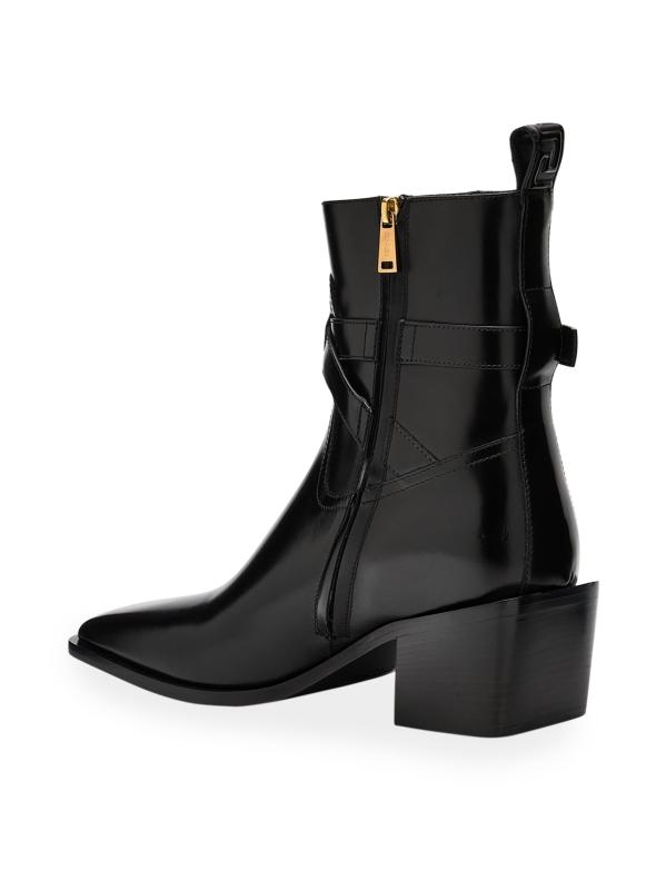 #4: حذاء تشيلسي من الجلد مقاس 70 مم من أنجيلو - أسود