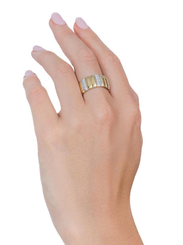 #2: خاتم كيت من الذهب الأصفر عيار 14 قيراط والألماس عيار 0.37 TCW - أصفر + ذهبي