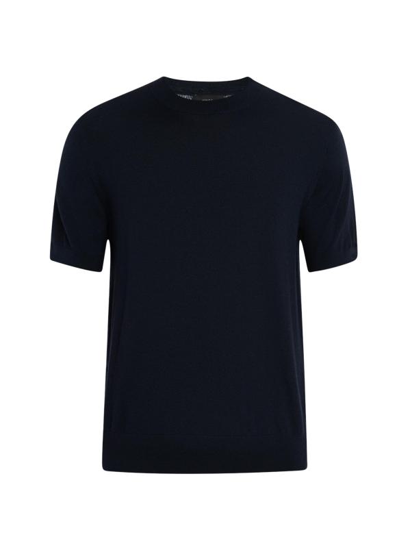 سترة بأكمام قصيرة ورقبة مستديرة من الصوف والكشمير خفيفة الوزن