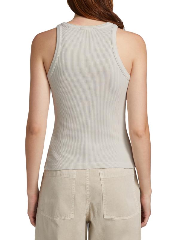 #4: تانك راين ذو رقبة عالية محبوكة - مسحوق رمادي شاحب