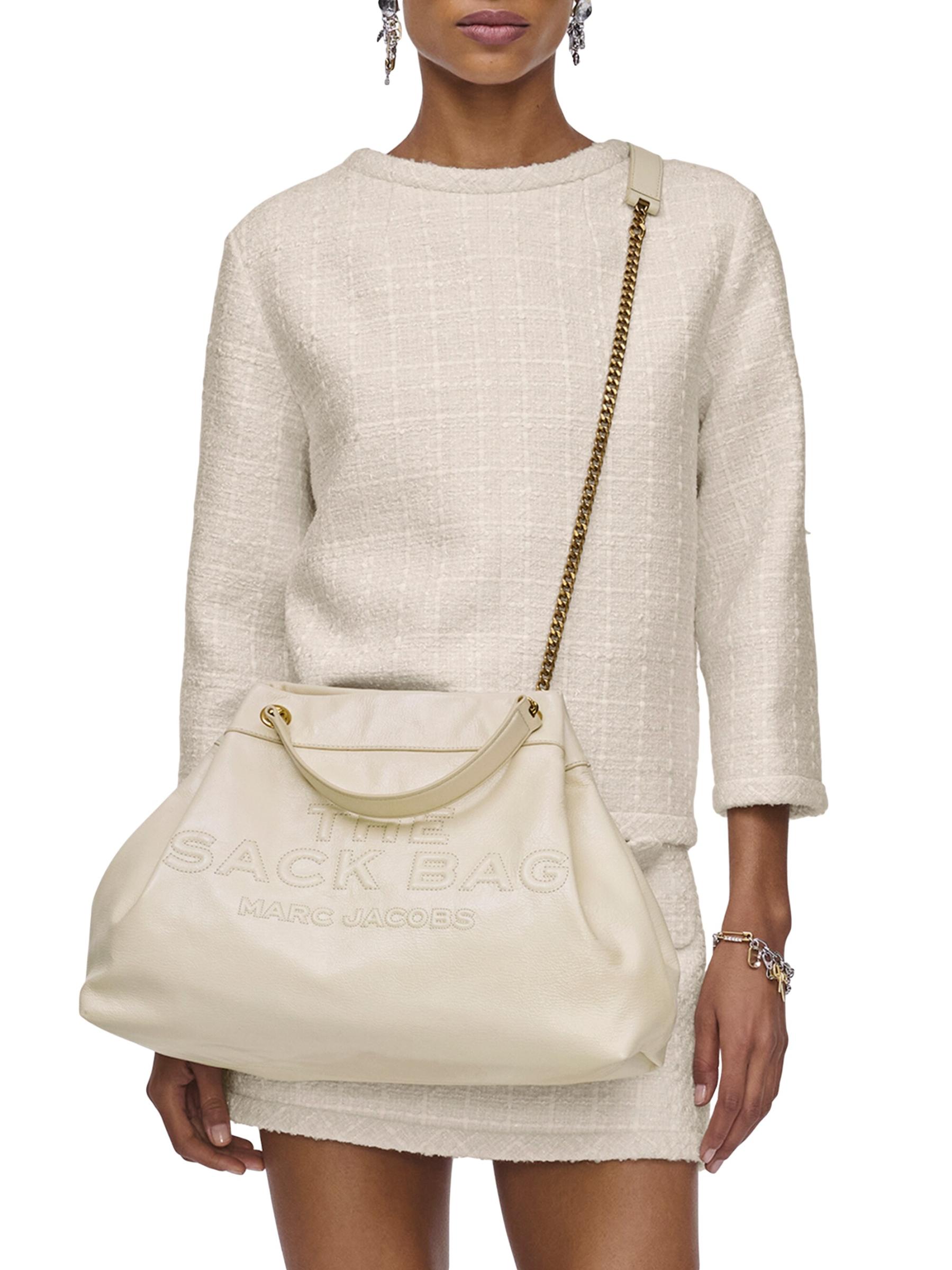 ショルダーバッグ・ポシェット The Chain Sack Shoulder Bag - Marc Jacobs - Leather - White Marc Jacobs The Large Chain Sack Shoulder Bag | Neiman Marcus