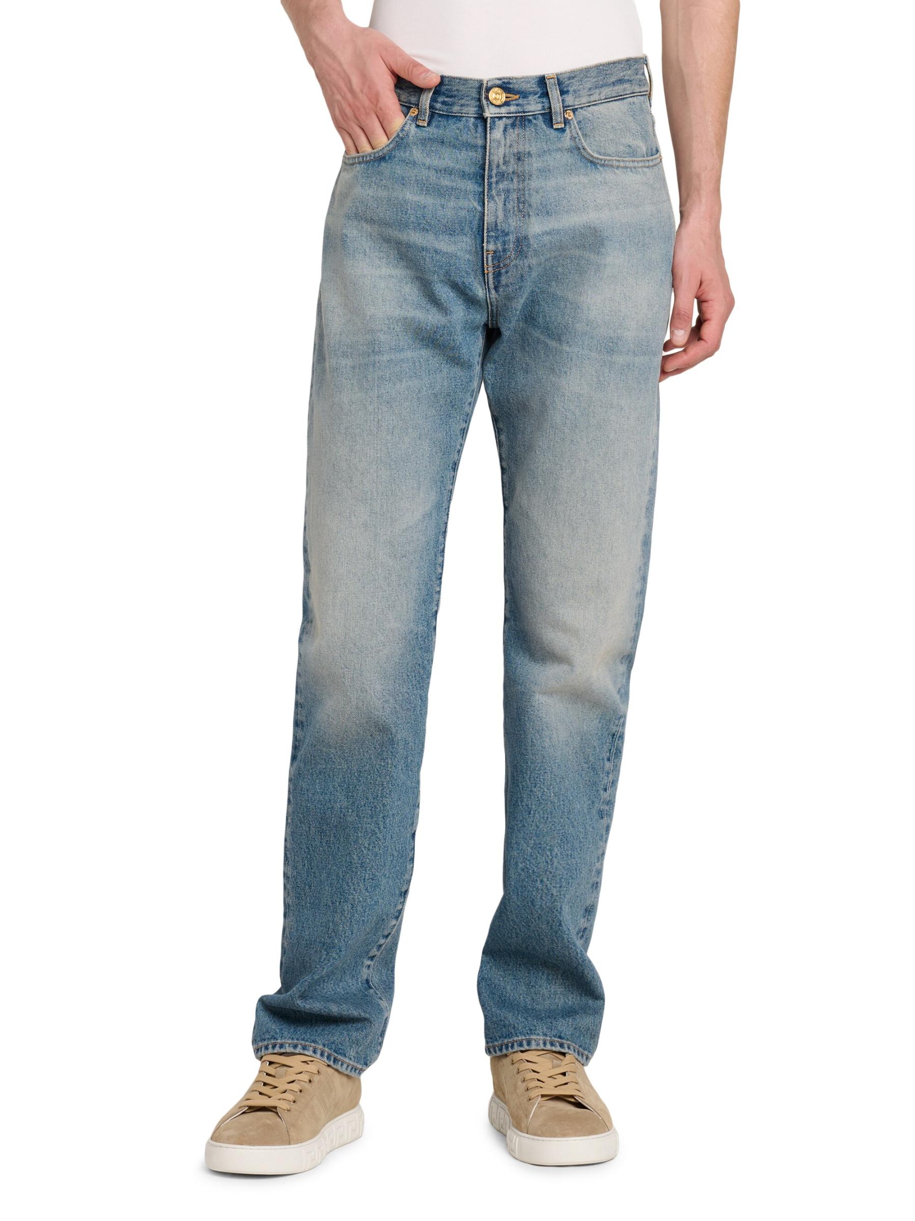 【versace】Medusa プラーク ストレートレッグ パンツ Versace Medusa '95 straight-leg Jeans | Black | FARFETCH