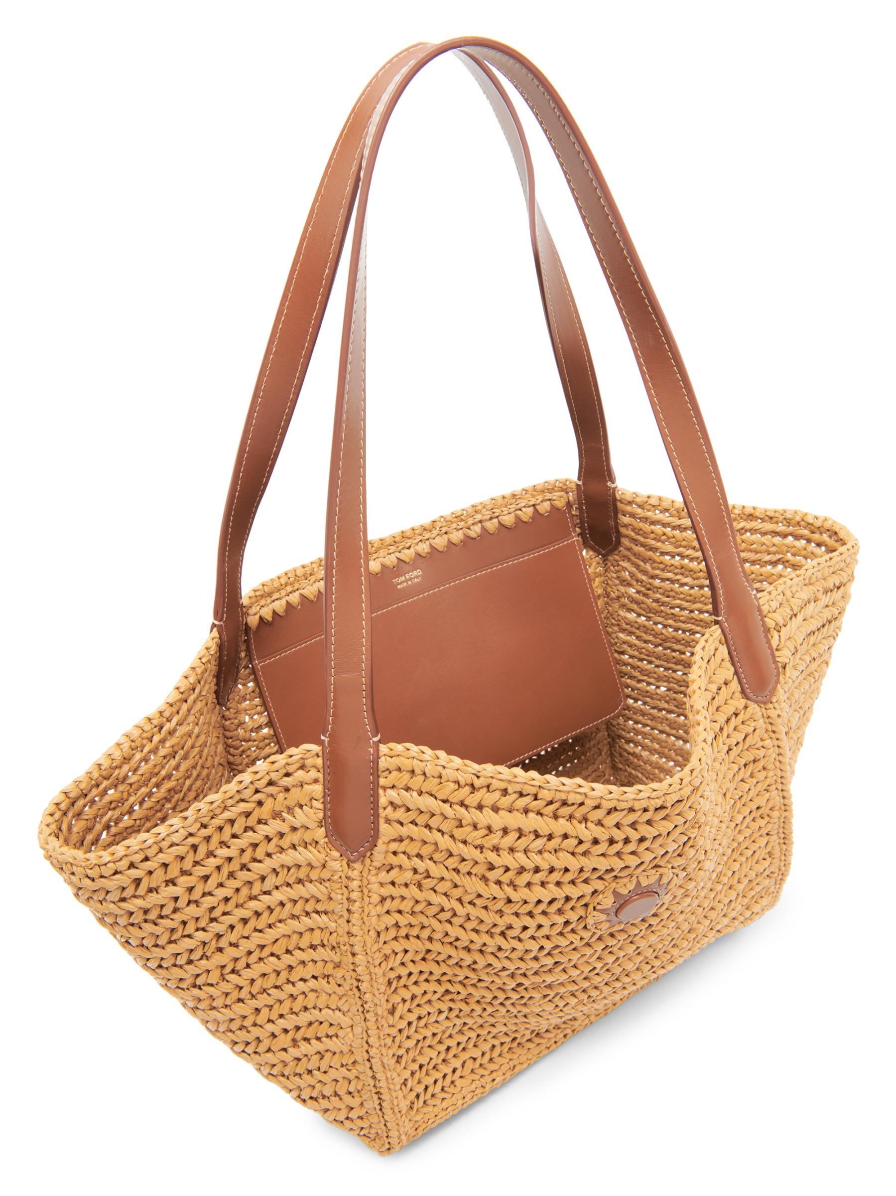 TOM FORD TARA ラフィアート トートバッグ Midiumサイズ RAFFIA AND LEATHER TARA MEDIUM TOTE | Tom Ford Fashion