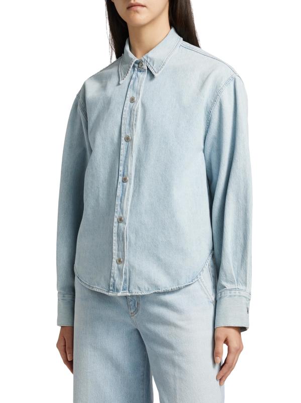 #3: قميص لوريل شامبراي - عنقود باللون النيلي العتيق الباهت