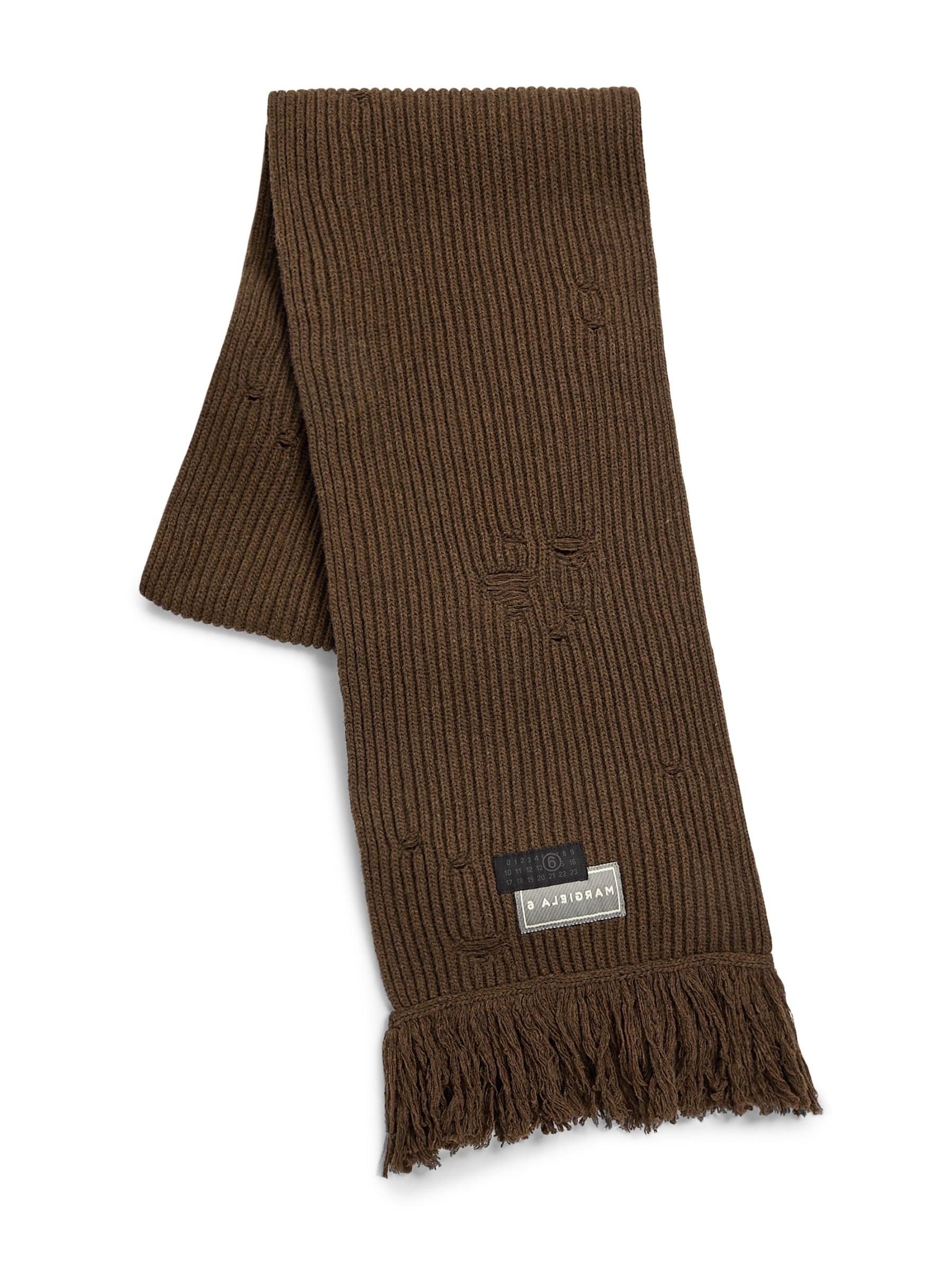 【関税＆送料込み】Mm6 Maison Margiela Wool Scarf MM6 Maison Margiela Numbers-motif Virgin Wool Scarf | Black
