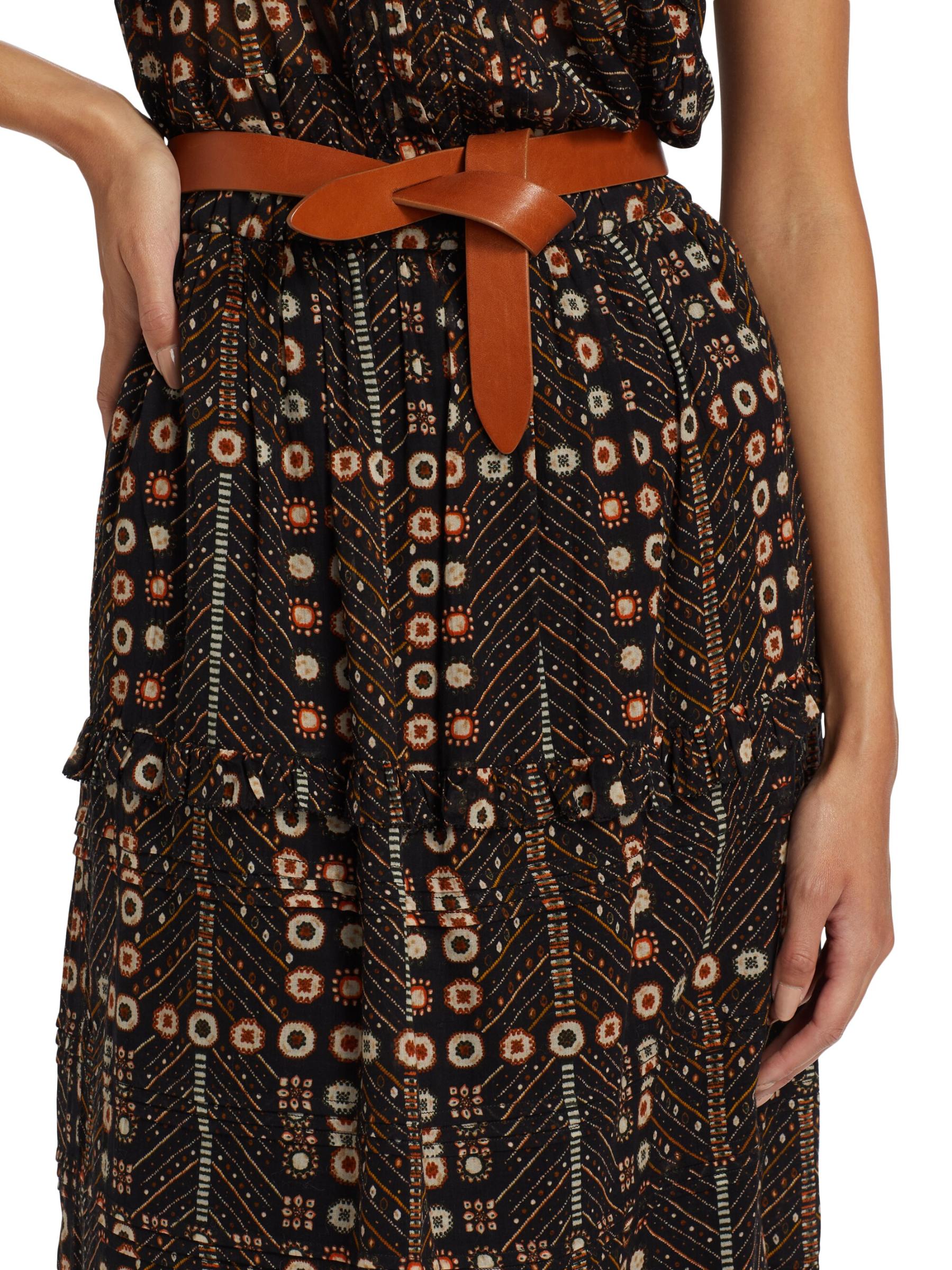 Shop Isabel Marant Étoile - Diya Printed Cotton Maxi Skirt