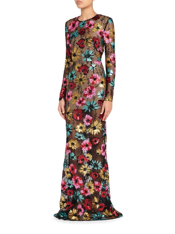 #3: فستان فرانشيسكا مزين بترتر الأزهار - نمط وردي