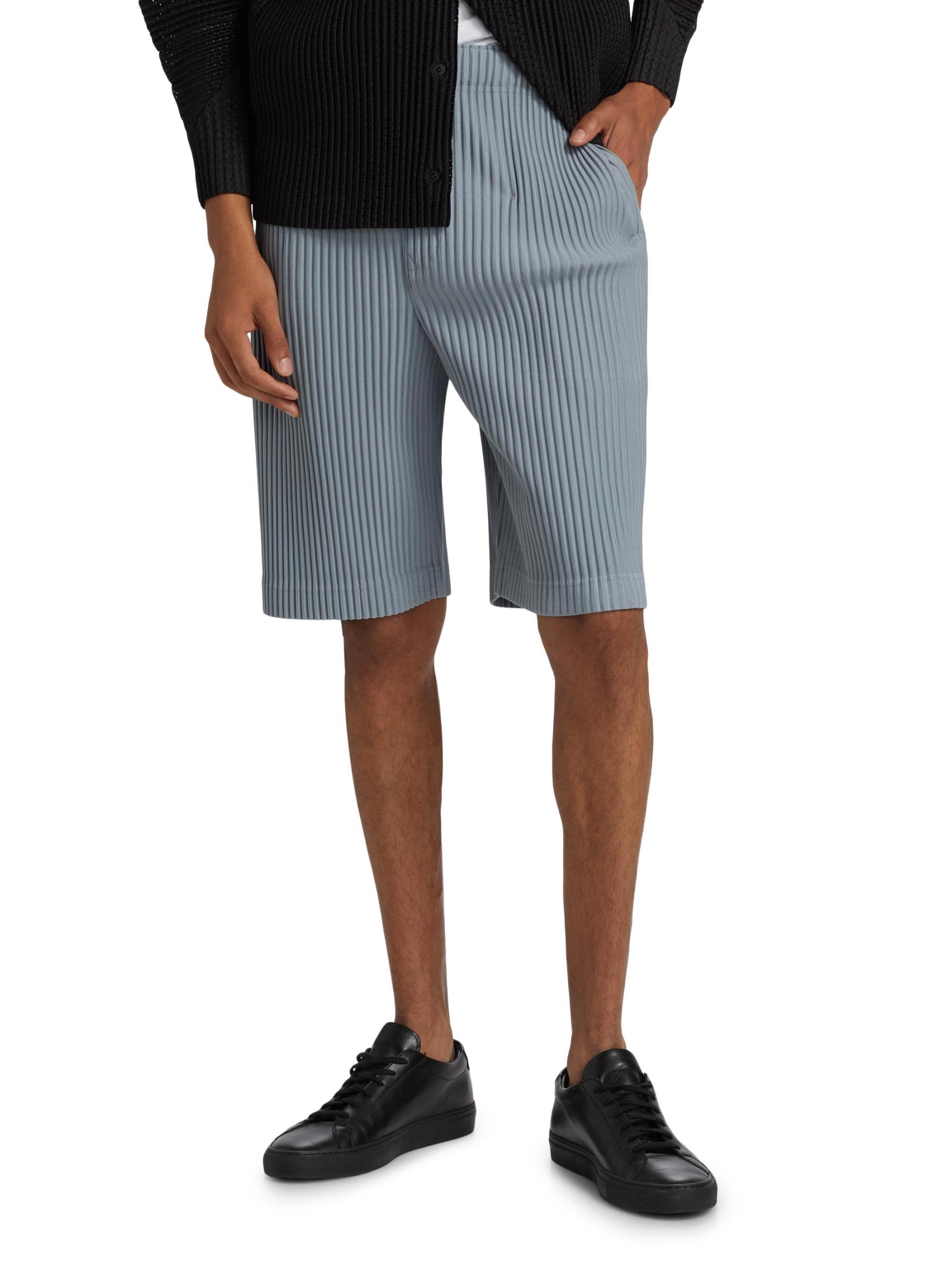Shop Homme Plissé Issey Miyake - Pleated shorts | Saks Fifth