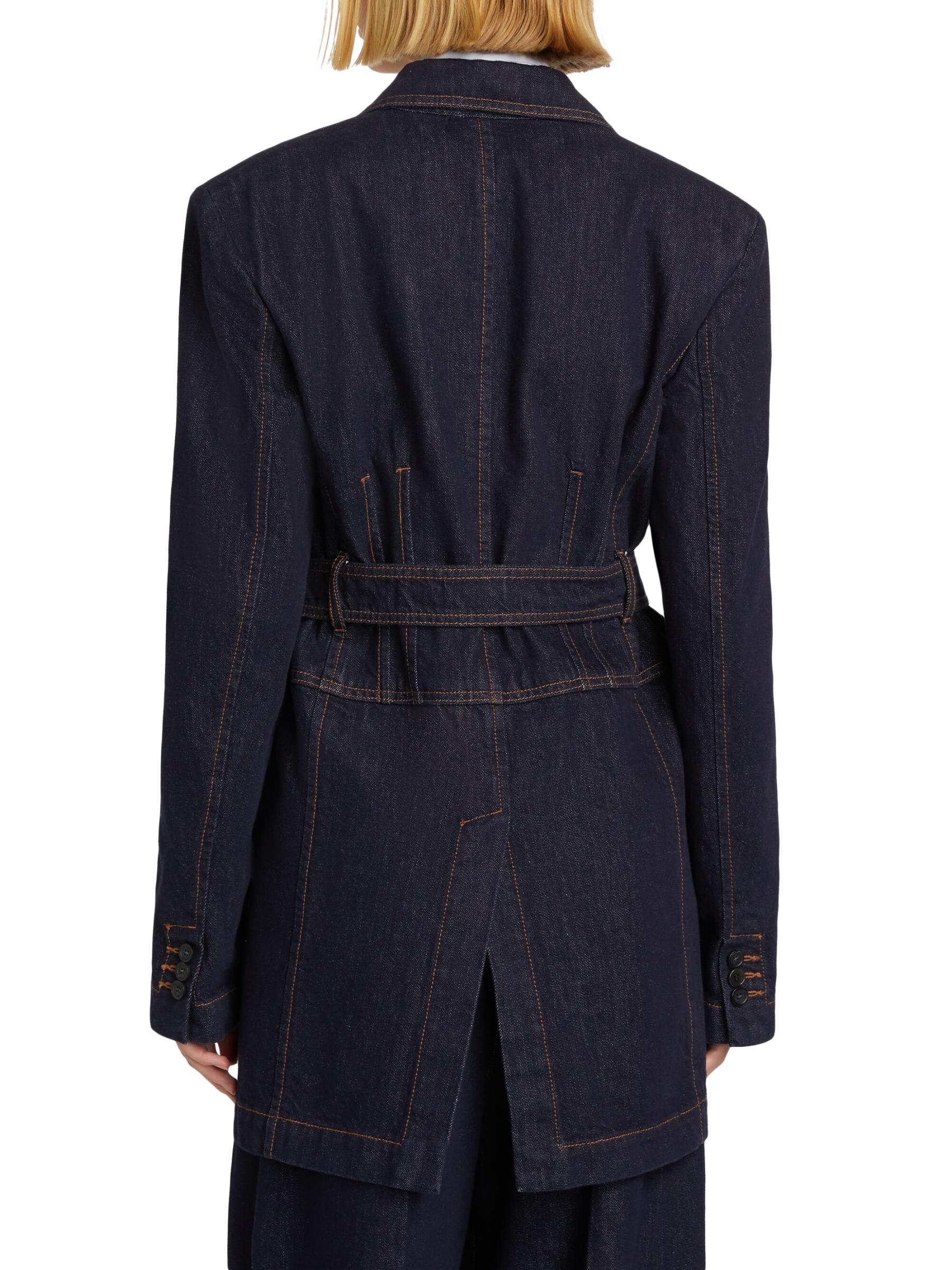 Shop Sportmax - Domino Denim Belted Jacket | Saks Fifth