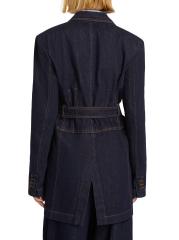 ジャケット Sportmax DOMINO DENIM JACKET SPORTMAX Domino Monogram Buckle Belted Denim Jacket | Nordstrom