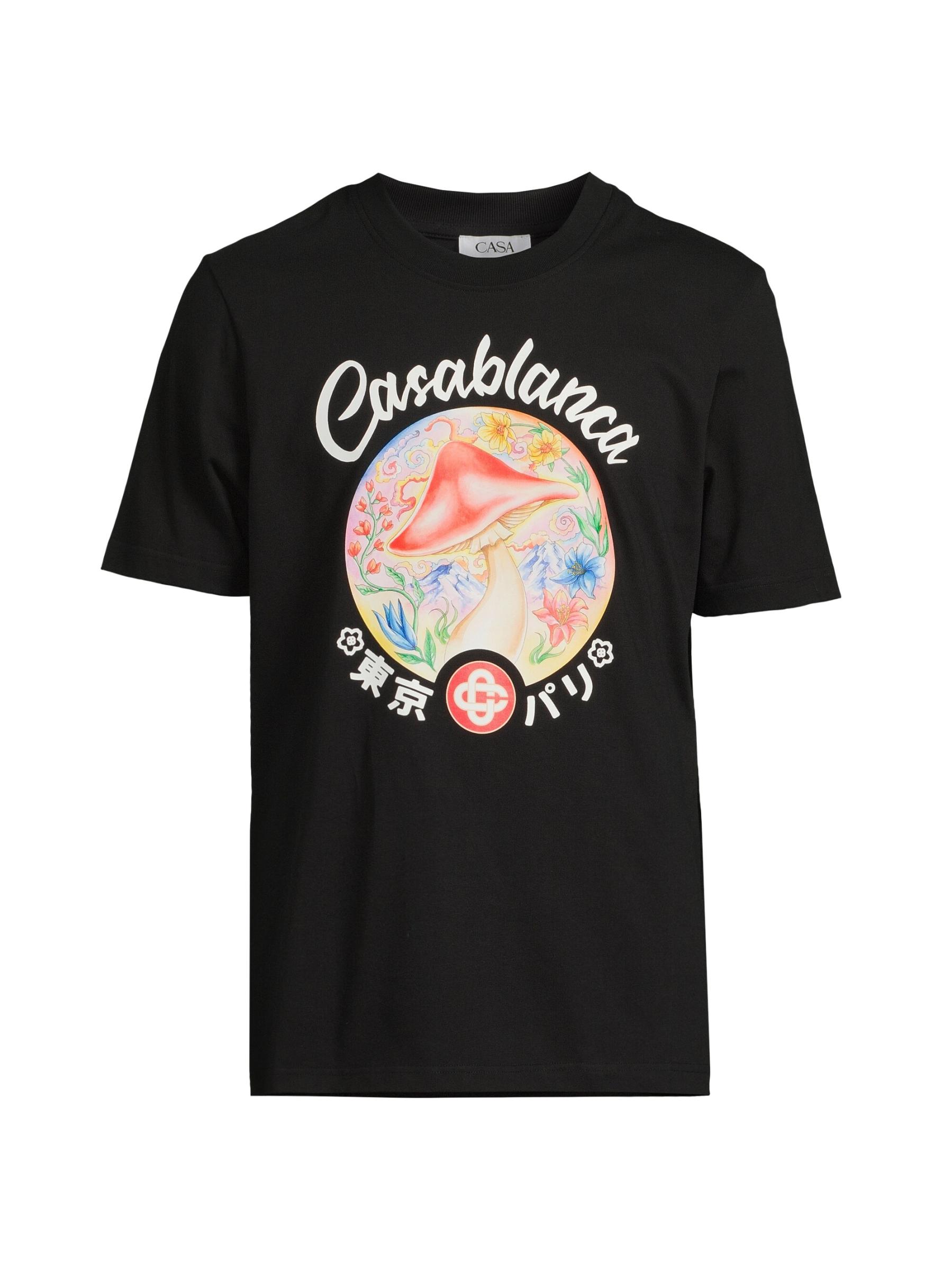 [CASABLANCA]キノコのエンブレムプリントTシャツ Casablanca - きのこエンブレム・プリントTシャツ をオンライン