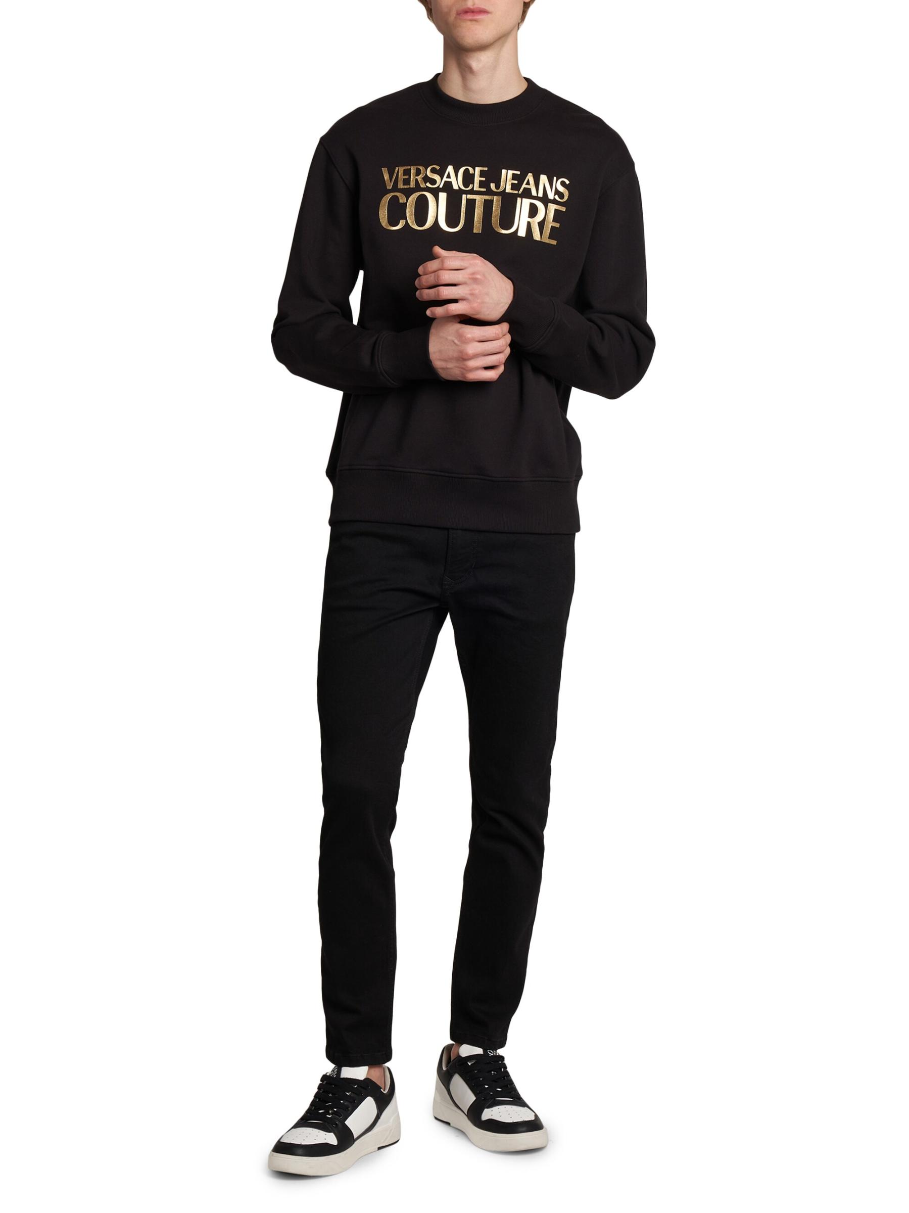 ★VERSACE★メタリック ロゴ スウェットシャツ Versace Jeans Couture - メタリック ロゴ スウェットシャツ を
